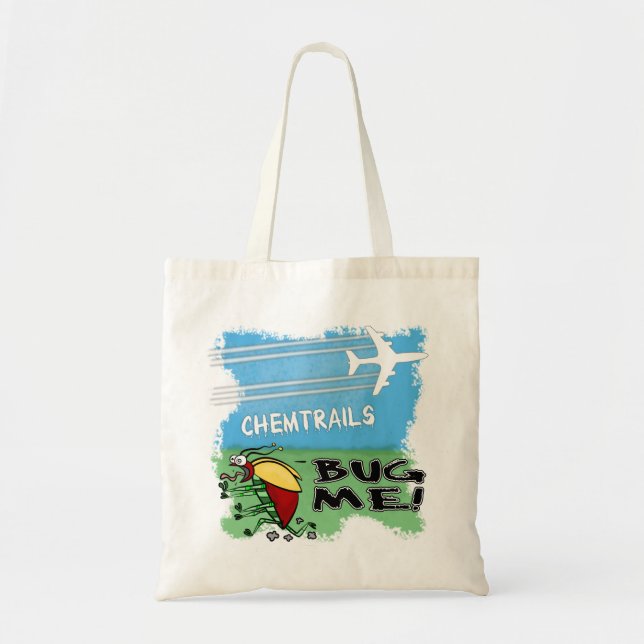 Bolso De Tela Chemtrails de rociadura planos en insecto (Frente)