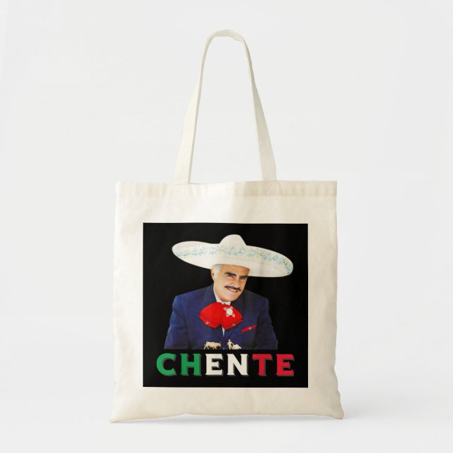 Bolso De Tela Chente Vicente Fernandez - Sigo Siendo El Rey Mexi (Frente)
