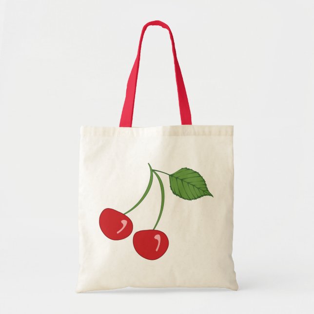 Bolso De Tela Cherries Retro (Frente)