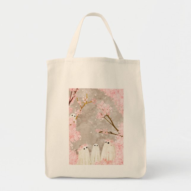 Bolso De Tela Cherry Blossom Ghosts (Frente)