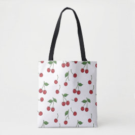 Bolso De Tela Cherry Fruit Repeat Pattern Design