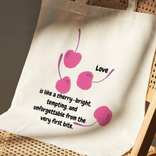 Bolso De Tela Cherry Love – Cerezas Pop Art - Día de San Valentí