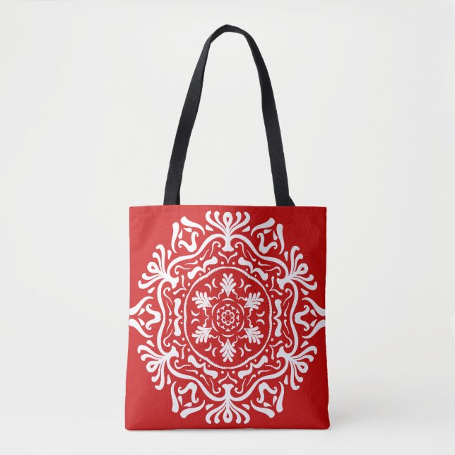 Bolso De Tela Cherry Mandala (Anverso)