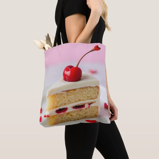 Bolso De Tela Cherry Ontop Vanilla Cake Shopping List Toag (Detalle)
