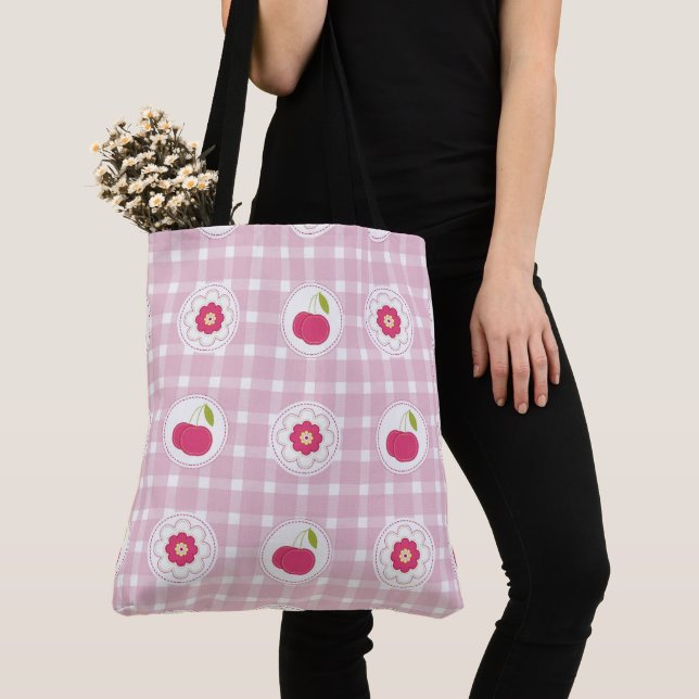 Bolso De Tela Cherry Picnic Tote Bag (Detalle)