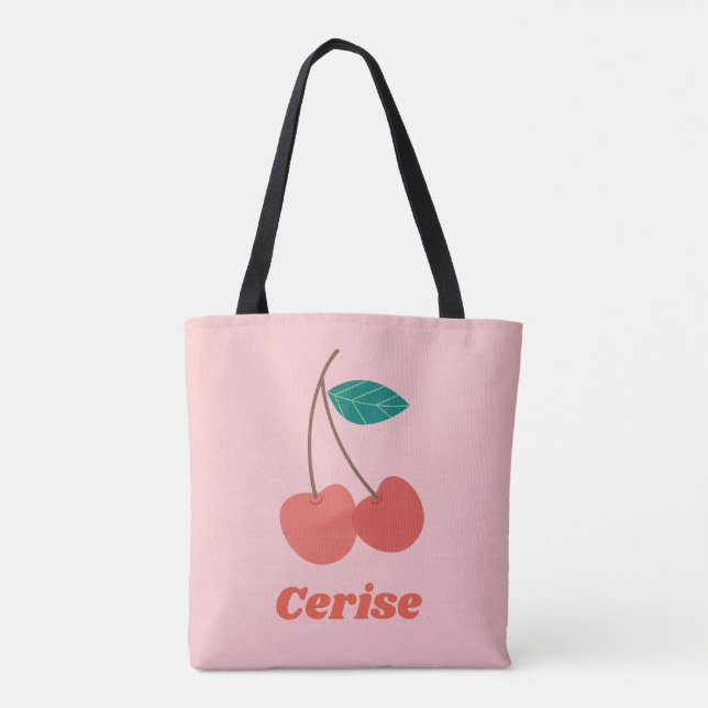 Bolso De Tela Cherry Pink (Reverso)