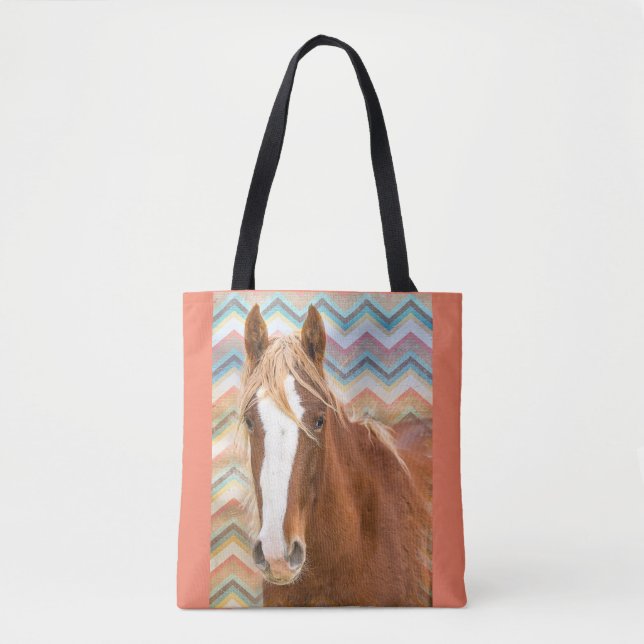 Bolso De Tela Chevron (Anverso)