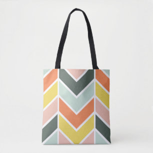 Bolso De Tela Chevron alegre