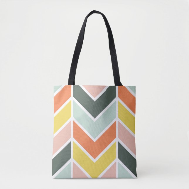Bolso De Tela Chevron alegre (Anverso)