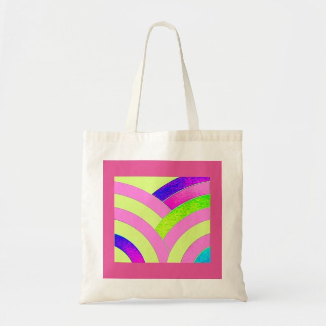 Bolso De Tela chevron curvo de moda moderna (Frente)