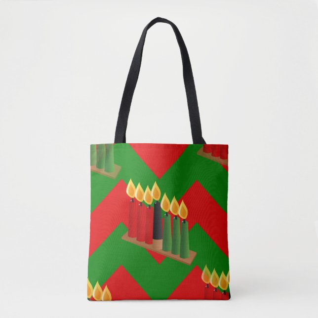 Bolso De Tela chevron kwanzaa (Anverso)