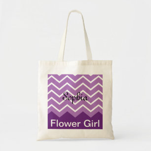 Bolso De Tela Chevron personalizó el tote del banquete de boda