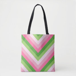 Bolso De Tela Chevron picnic de primavera