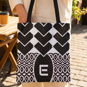 Bolso De Tela Chevron y Lágrima de Dos Tonos
