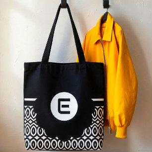 Bolso De Tela Chevron y Lágrima de Dos Tonos