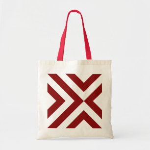 Bolso De Tela Chevrons rojo y blanco