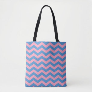 Bolso De Tela Chevrras de orquídeas violetas azules