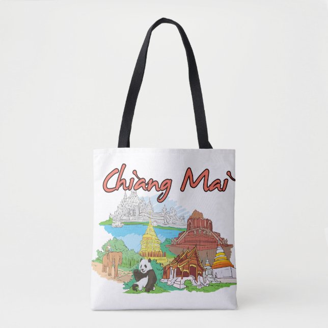 Bolso De Tela Chiang Mai, Tailandia (Anverso)