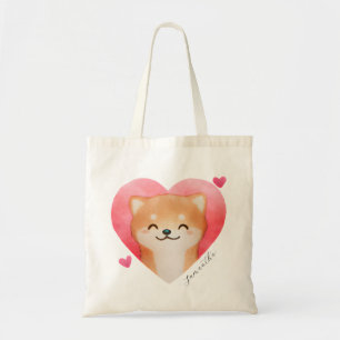 Bolso De Tela Chiba chiba inu en el corazón