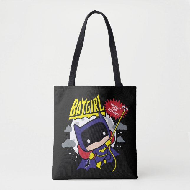 Bolso De Tela Chibi Batgirl Preparado Para La Acción (Anverso)
