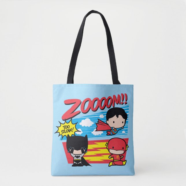 Bolso De Tela ¡Chibi Batman demasiado lento! (Anverso)