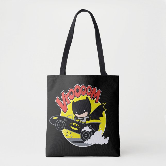 Bolso De Tela Chibi Batman In The Batmobile (Anverso)