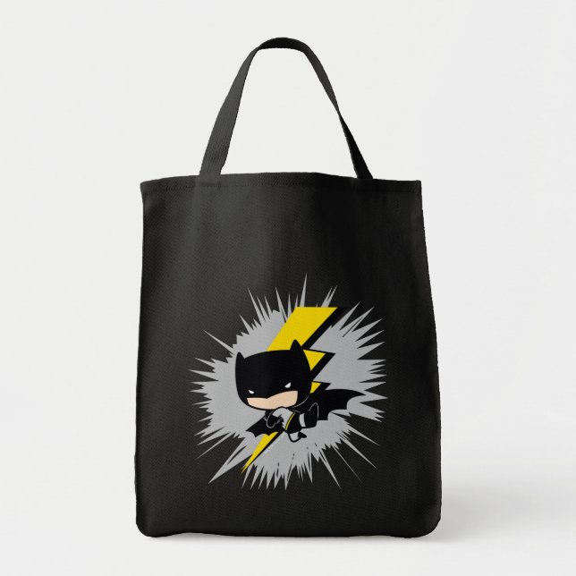 Bolso De Tela Chibi Batman Lightning Kick (Frente)