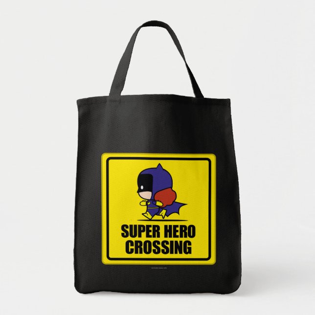 Bolso De Tela Chibi Batwoman Super Hero Cruzando el Rótulo (Frente)