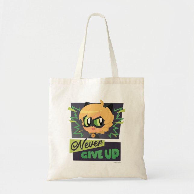Bolso De Tela Chibi Cat Noir Nunca se rinde (Frente)