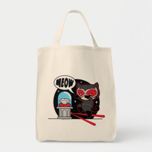 Bolso De Tela Chibi Catwoman Robando un diamante