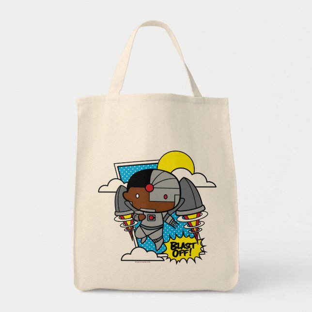 Bolso De Tela ¡Chibi Cyborg Blast! (Frente)