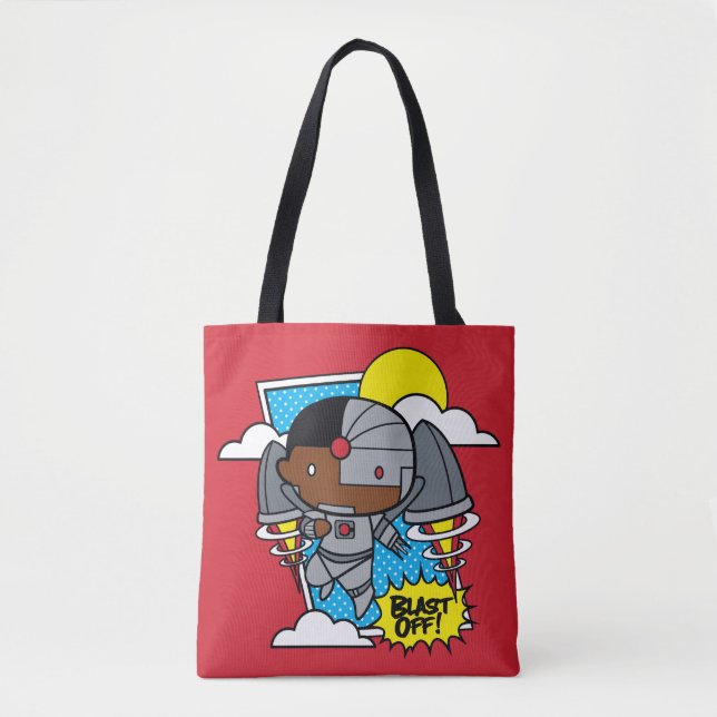 Bolso De Tela ¡Chibi Cyborg Blast! (Anverso)