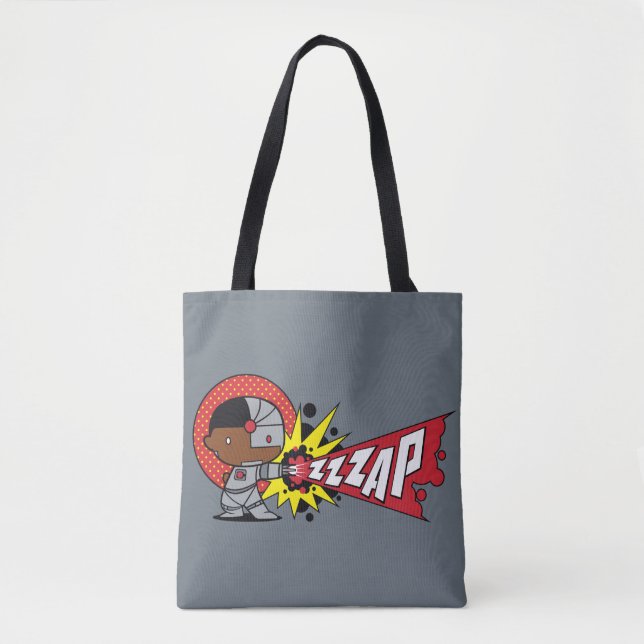 Bolso De Tela Chibi Cyborg's Cybernetic Cannon (Anverso)