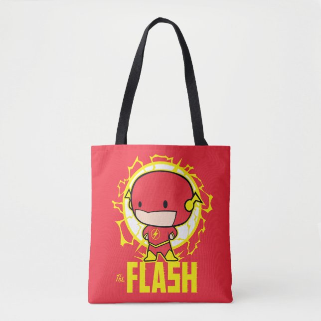 Bolso De Tela Chibi Flash Con Electricidad (Anverso)