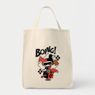 Bolso De Tela Chibi Harley-Quinn-In-A-Box Con Martillo