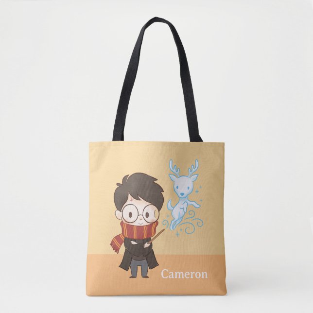 Bolso De Tela Chibi HARRY POTTER™ Patrono (Anverso)