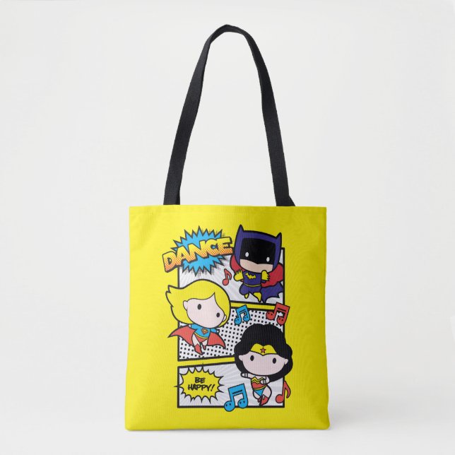 Bolso De Tela Chibi Heroes Dancing (Anverso)