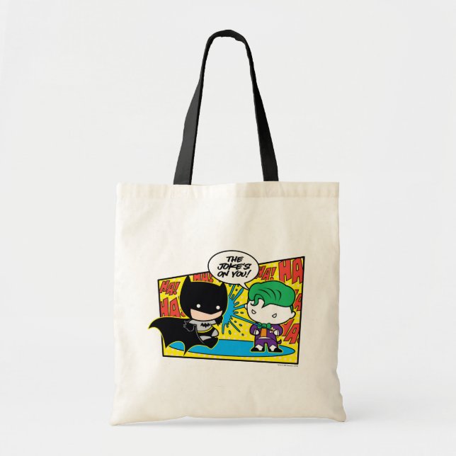 Bolso De Tela Chibi Joker Pranking Chibi Batman (Frente)