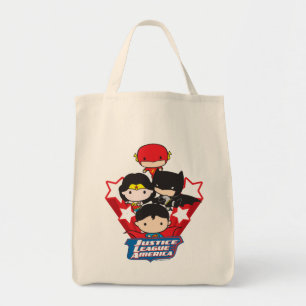 Bolso De Tela Chibi Justice League of America Stars