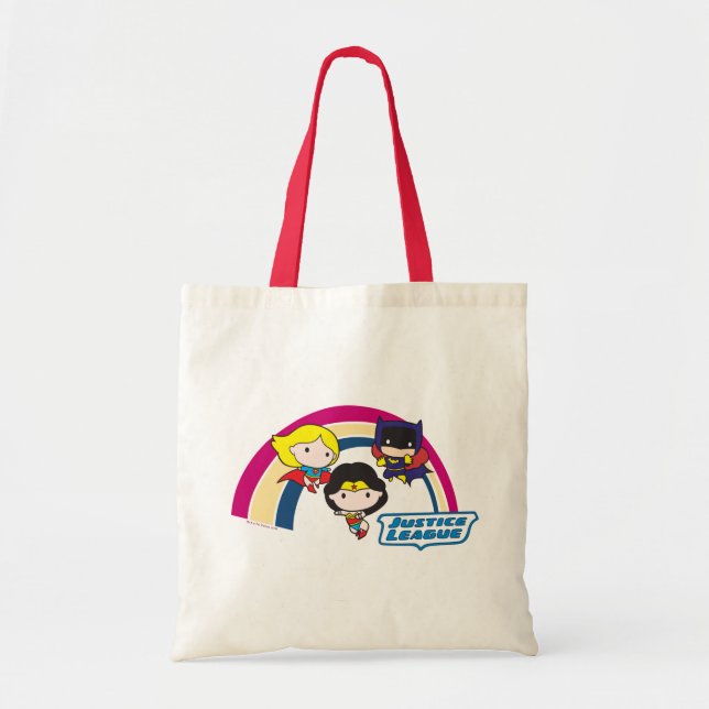 Bolso De Tela Chibi Justice League Rainbow (Frente)