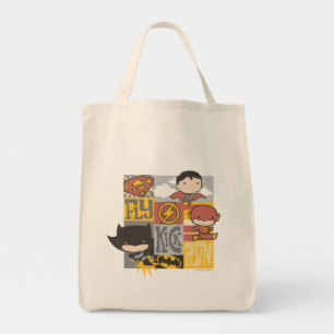 Bolso De Tela Chibi Justice League Volar, Patinar, Correr