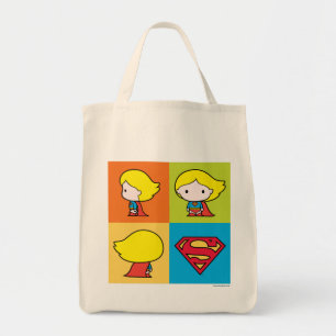 Bolso De Tela Chibi Supergirl Character Turnaround