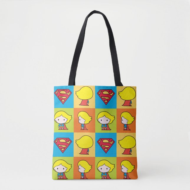 Bolso De Tela Chibi Supergirl Character Turnaround (Anverso)