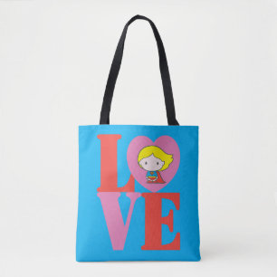 Bolso De Tela Chibi Supergirl LOVE