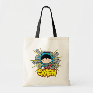 Bolso De Tela Chibi Superman huele a través de la pared de ladri