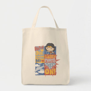 Bolso De Tela Chibi Wonder Woman ¡Tengo Mis Pantalones De Pesc