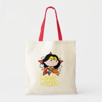 Chibi WonWoman Volando Con Lasso