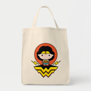 Bolso De Tela Chibi WonWoman With Polka Dots and Logo