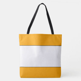 Bolso De Tela Chic Amarillo Dorado Naranja Blanco Rayas