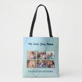 Bolso De Tela Chic Aqua Nana 6-Photo Family